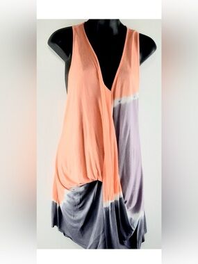 `Medium Young Fabulous & Broke Orange and Gray Swim Coverup